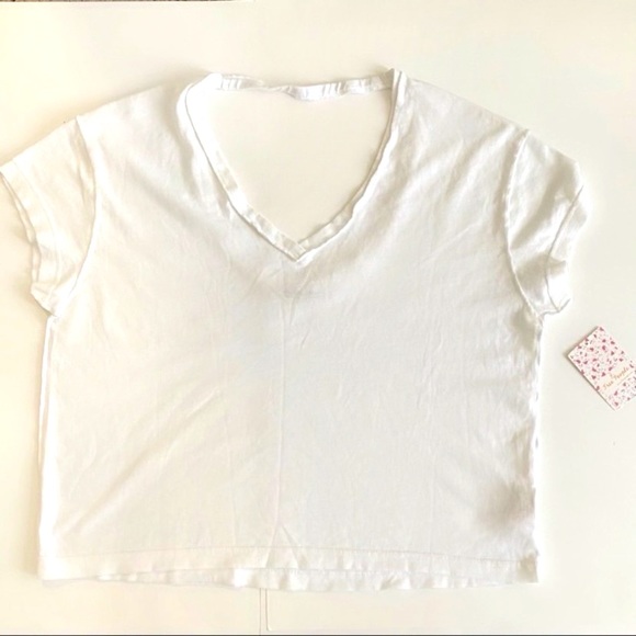 Free People All Mine Open Back Tee in Ivory NWT - Picture 3 of 12